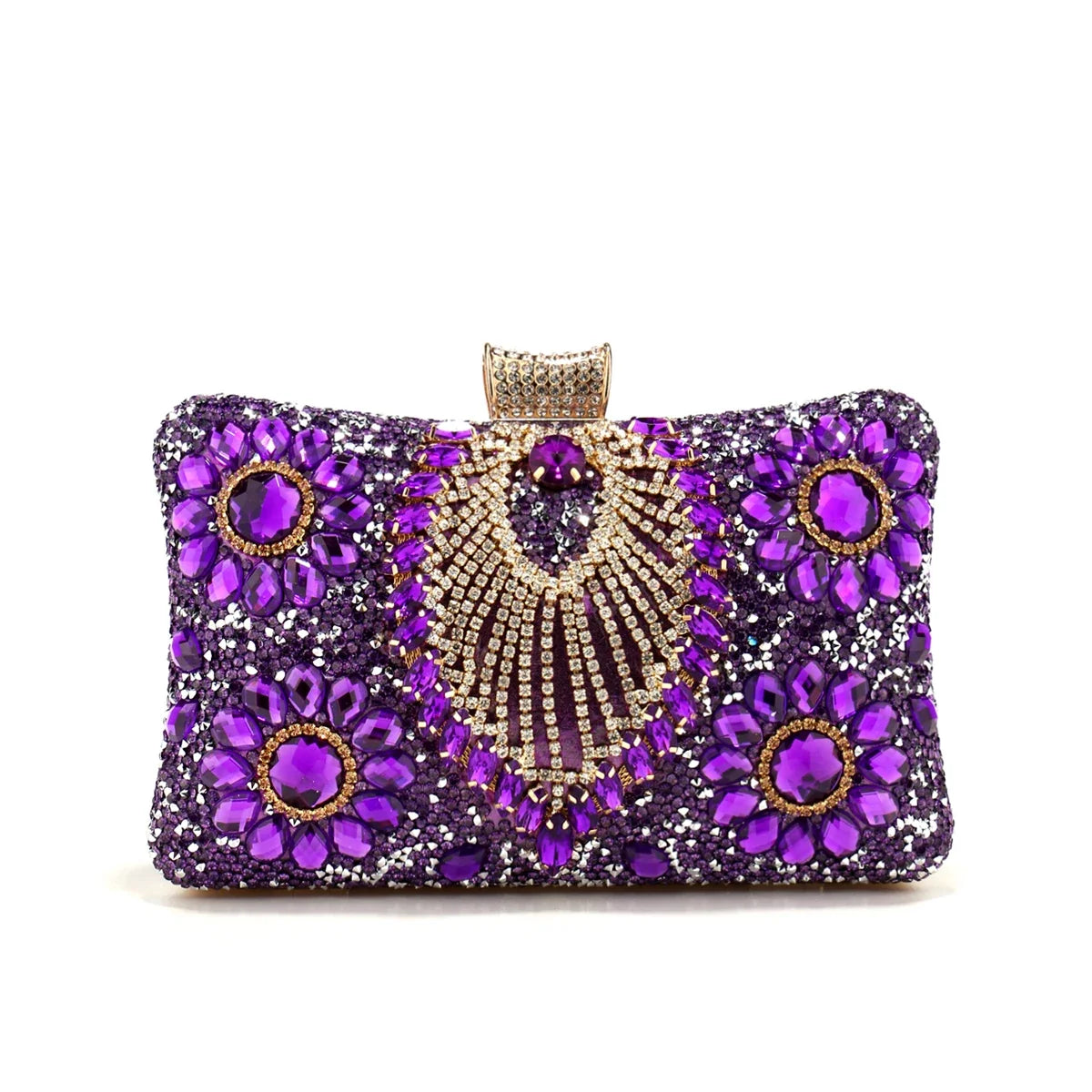 Beaded Evening Clutch Bag, Ornate Embellished Handbag with Intricate Floral Design, Elegant Frame Purse for Weddings, Parties & Formal Events