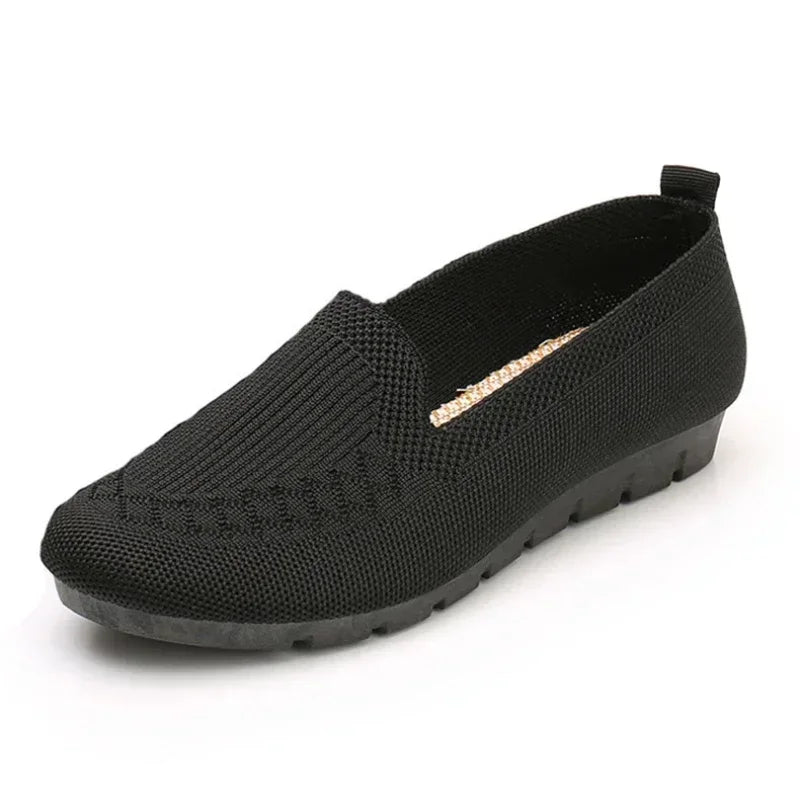Knit orthopaedic Loafers | Comfortable Slip-On Walking Shoes | Lightweight Casual Ballet Flats