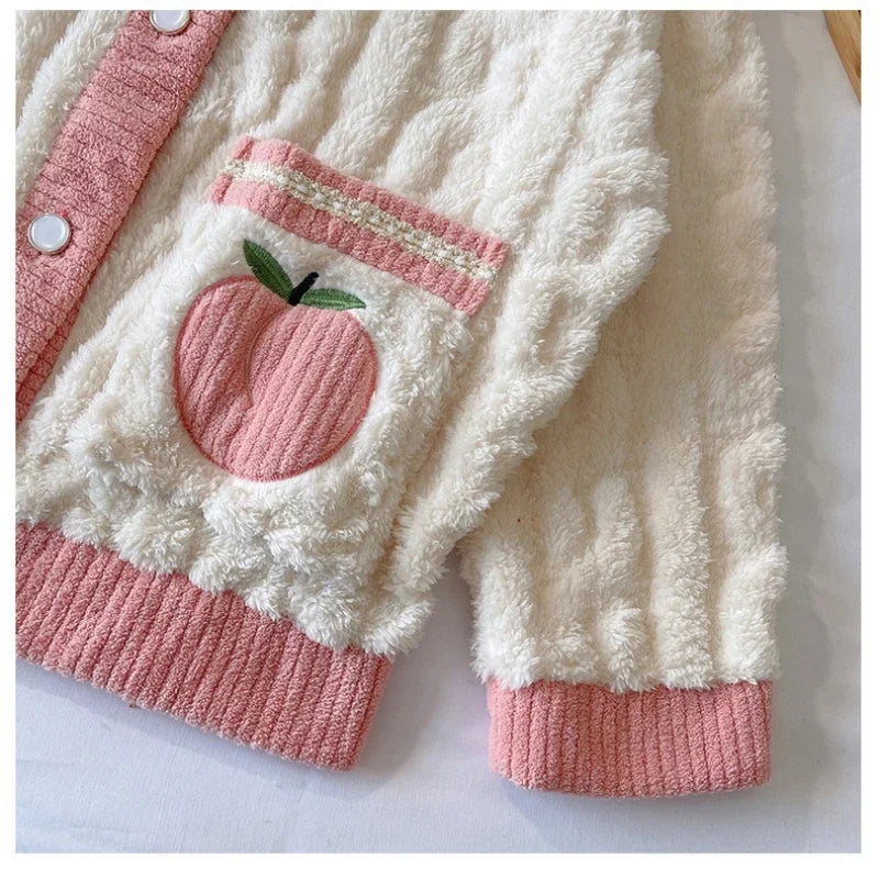 Chunky Knit Cardigan & Wide Leg Lounge Pants Co-Ord Set | Button Front Two Piece Pajama Outfit | Cozy Winter Loungewear Matching Set