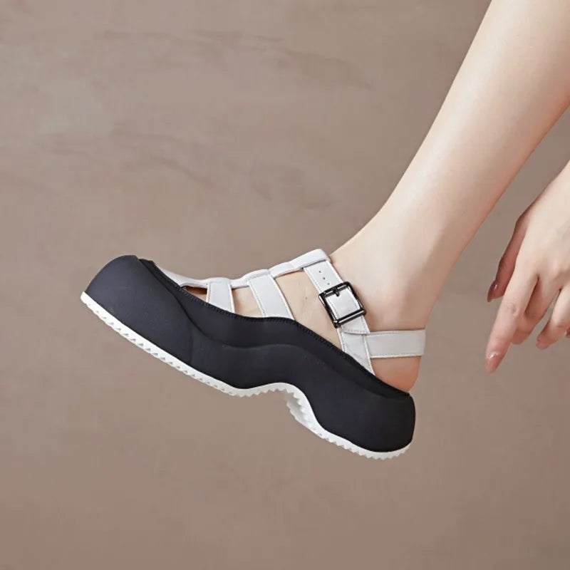 Mary Jane Platform Shoes | Slingback Wedge Pumps | Chunky Sole Casual Dress Shoes