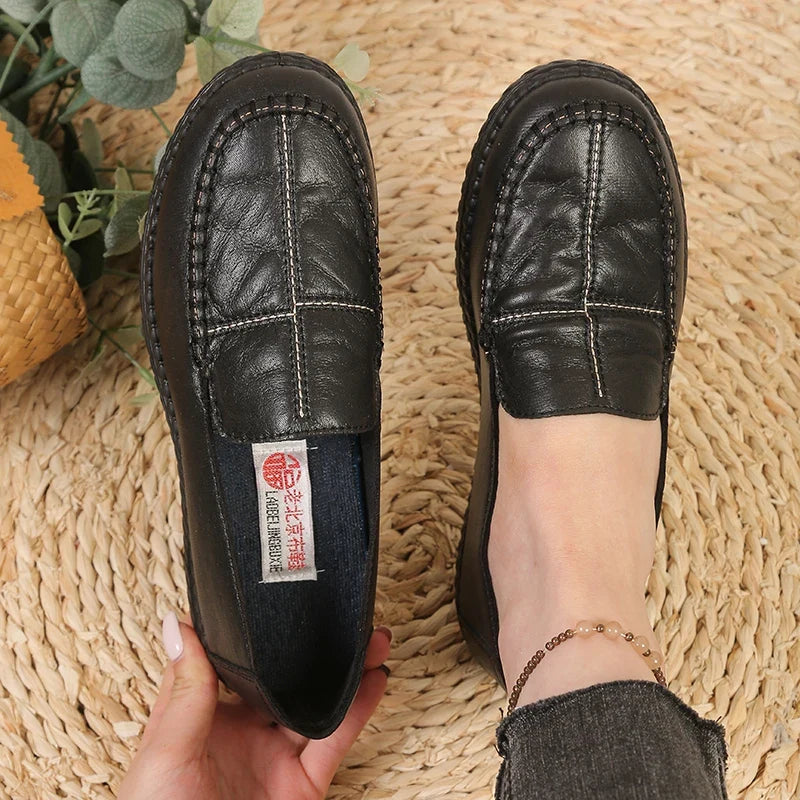 Comfort orthopaedic Loafers | Slip-On Walking Shoes | Chunky Platform Casual Dress Flats
