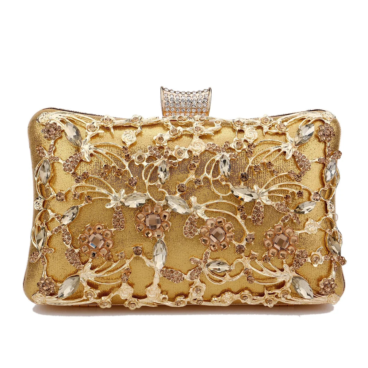 Floral Embroidered Clutch Bag, Elegant Lace Evening Purse with Intricate Flower Appliqué, Compact Handbag for Weddings, Parties & Special Occasions