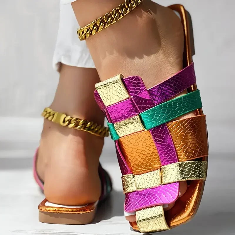 Strappy Flat Sandals | Buckle Ankle Strap Summer Shoes | Gladiator Style Casual Sandals