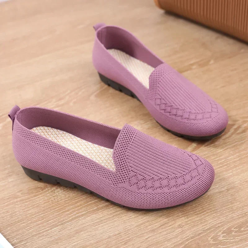 Knit orthopaedic Loafers | Comfortable Slip-On Walking Shoes | Lightweight Casual Ballet Flats