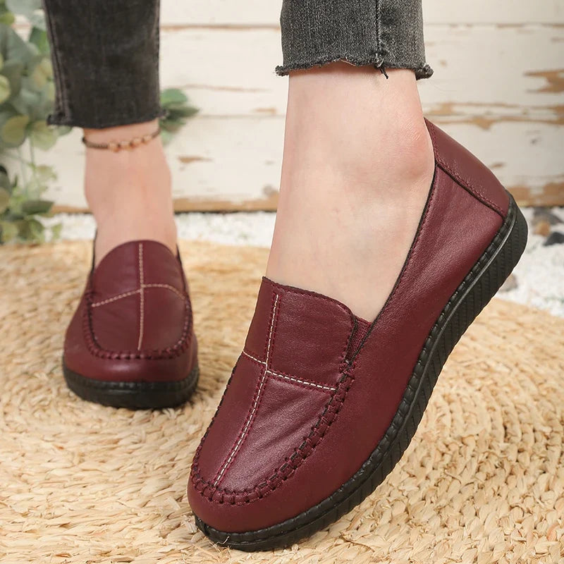 Comfort orthopaedic Loafers | Slip-On Walking Shoes | Chunky Platform Casual Dress Flats