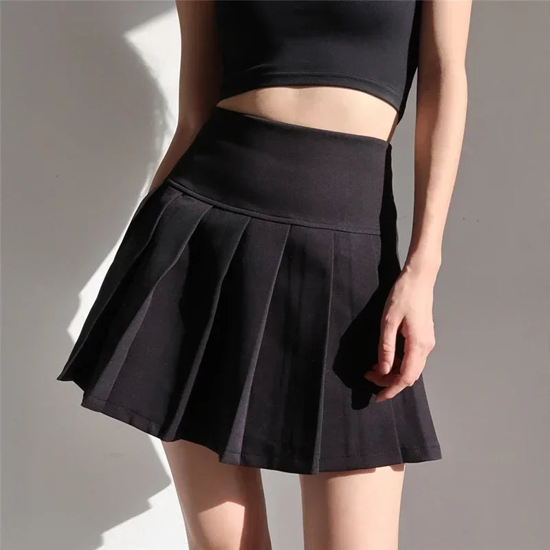 High Waisted Pleated Mini Skirt A Line Tennis Skirt Flared Skater Skirt Preppy Y2K Casual Party School Style