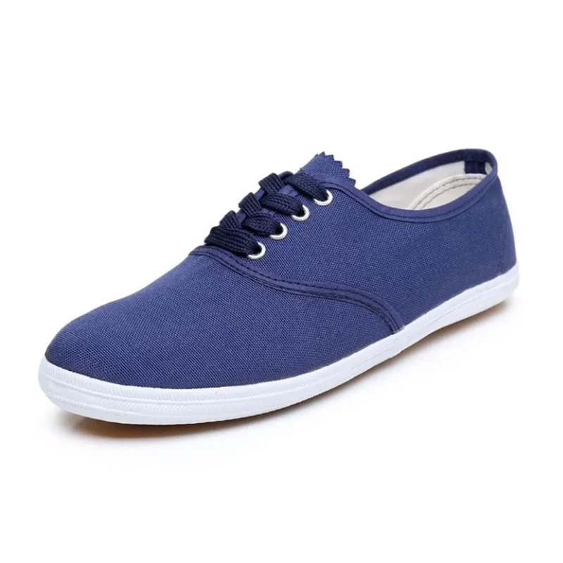 Canvas Lace Up Sneakers | Casual Low Top Shoes | Lightweight Everyday Walking Travel Sneakers