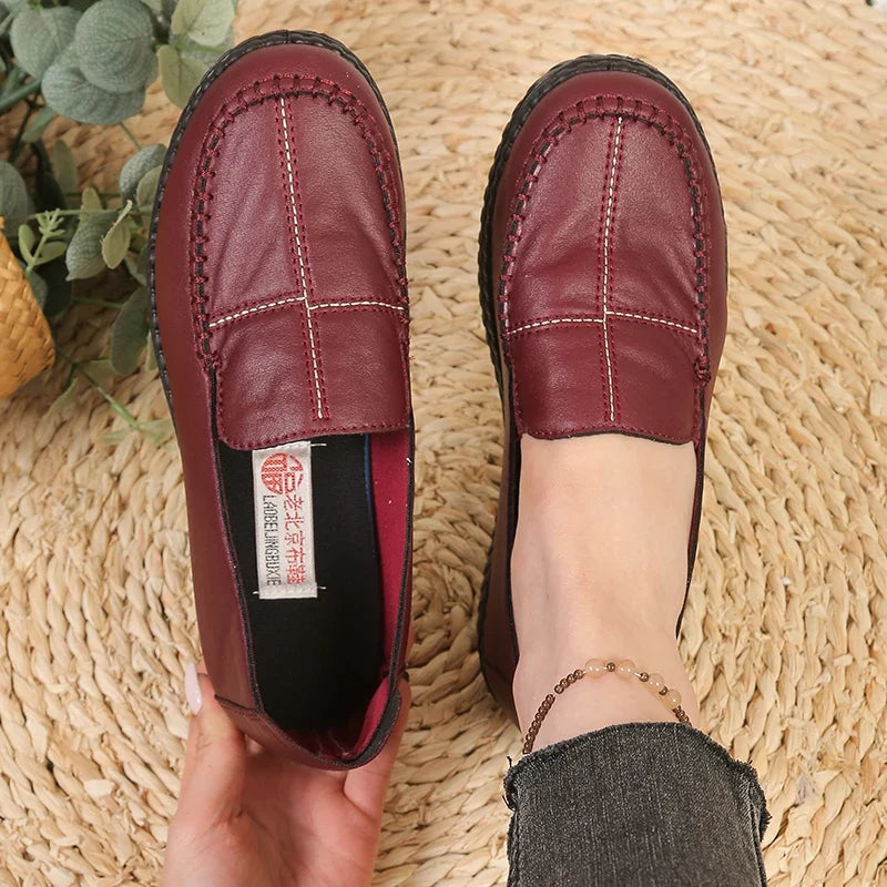 Comfort orthopaedic Loafers | Slip-On Walking Shoes | Chunky Platform Casual Dress Flats