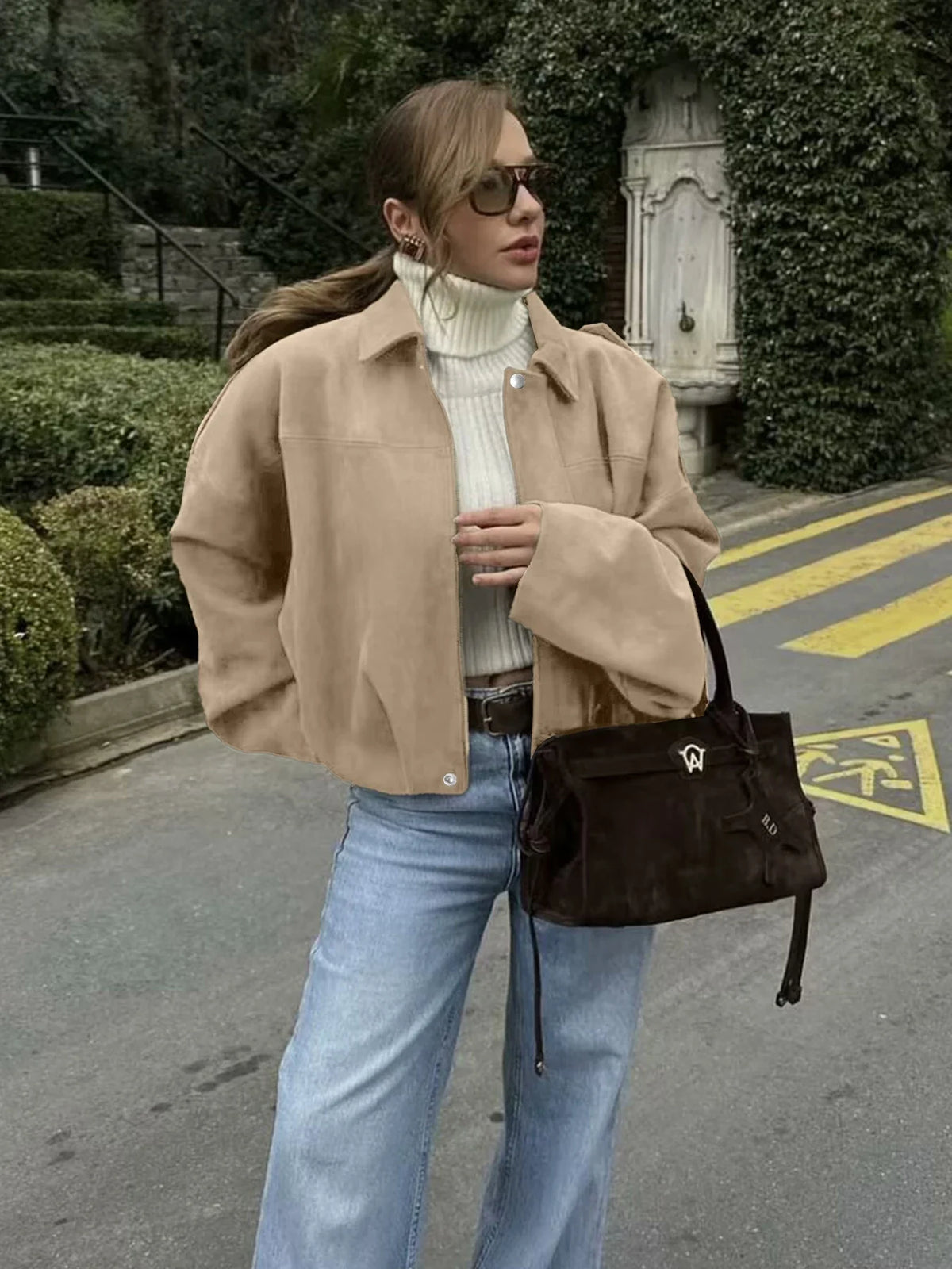 Women's Oversized Shirt Jacket, Relaxed Collared Button-Up Jacket, Casual Lightweight Fall Outerwear