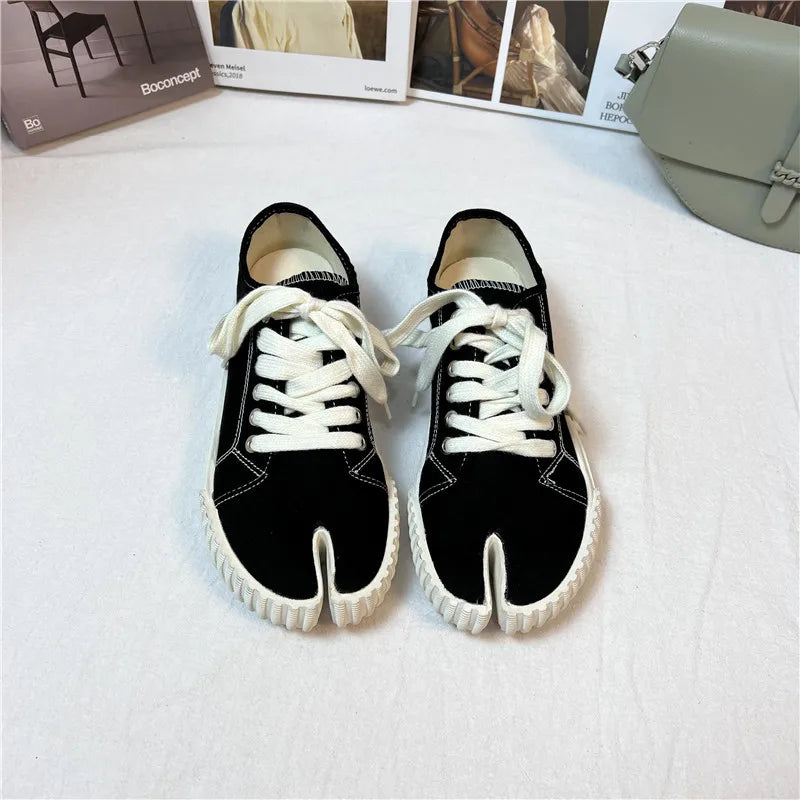 Lace-Up Sneakers | Round Toe Casual Walking Shoes | Comfortable Everyday Platform Sneakers