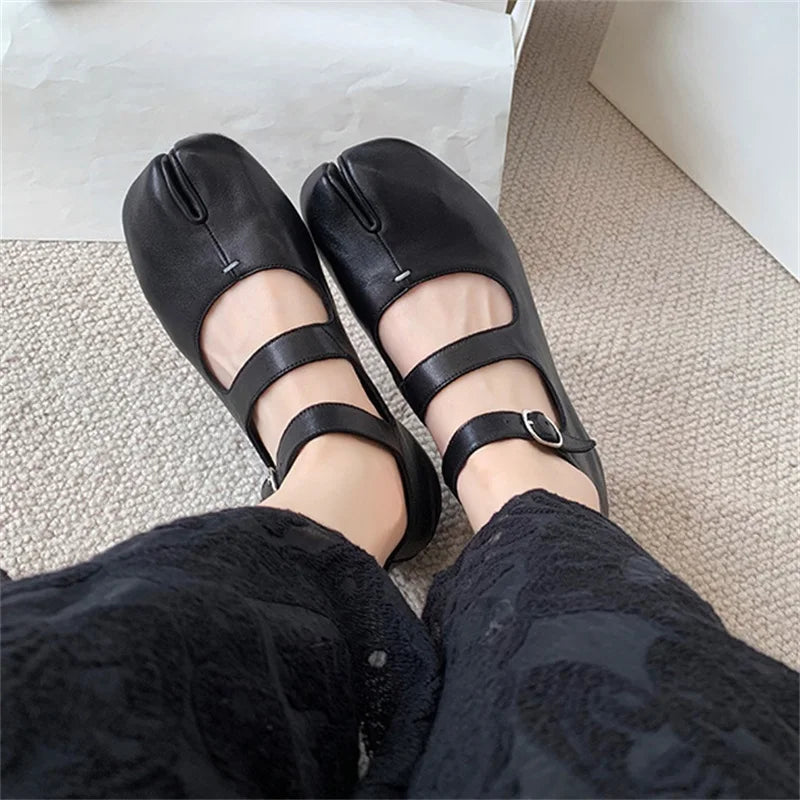 Mary Jane Flat Shoes | Double Strap Loafers | Casual Buckle Ballet Flats for Everyday Wear
