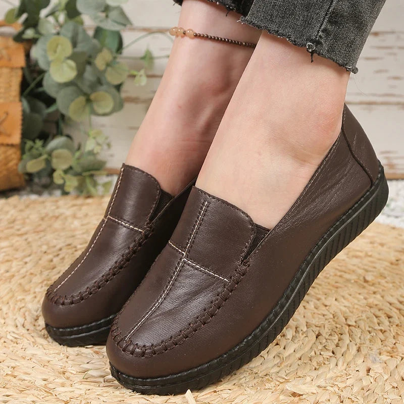 Comfort orthopaedic Loafers | Slip-On Walking Shoes | Chunky Platform Casual Dress Flats