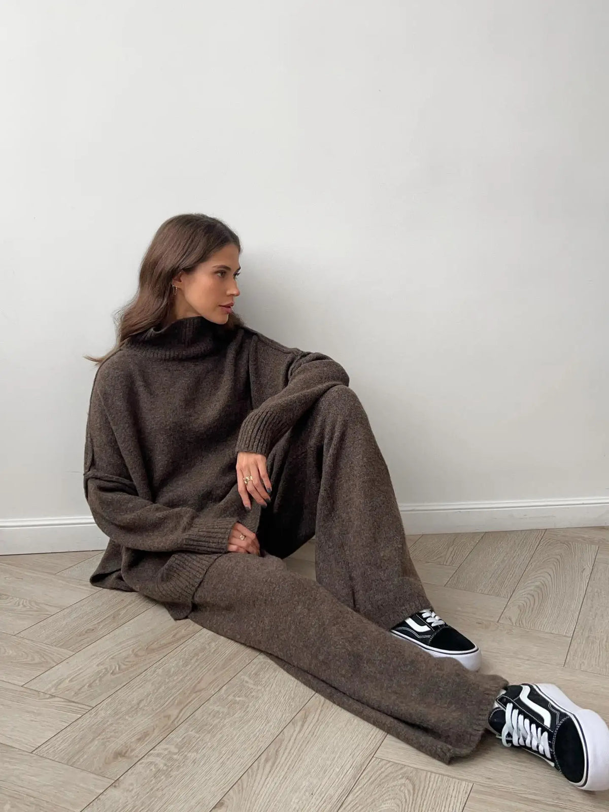 Oversized Knit Sweater & Wide Leg Pants Co-Ord Set | Cozy Two Piece Lounge Outfit | Chic Fall & Winter Matching Set