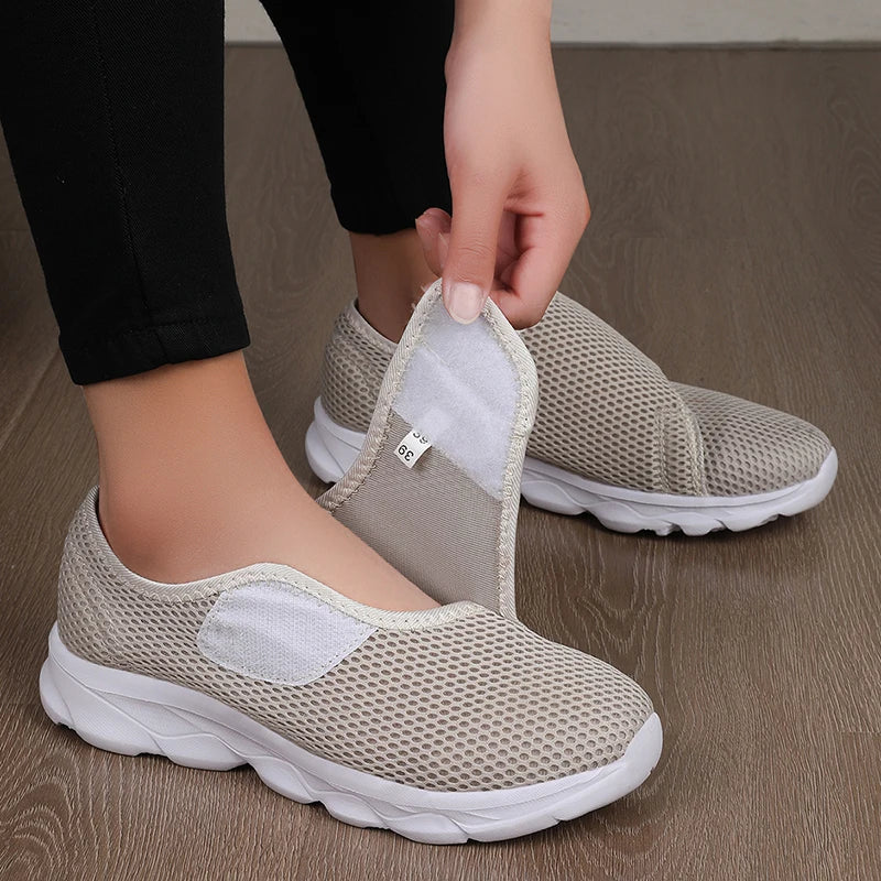 Slip-On orthopaedic Walking Sneakers | Lightweight Knit Athletic Shoes | Comfortable Casual Everyday Sneakers