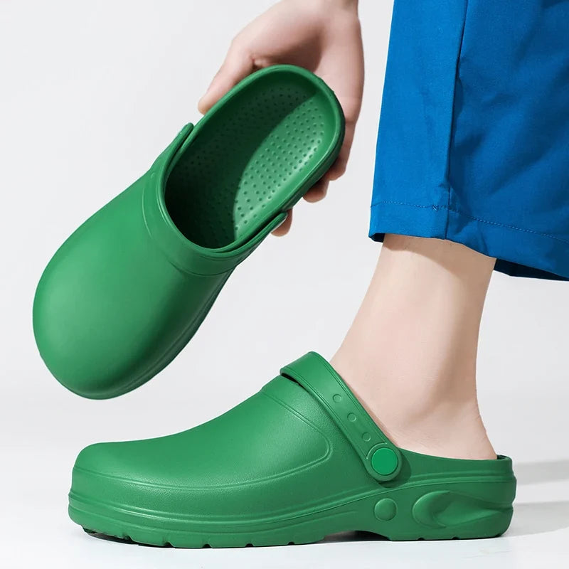 Slip On Clogs | Lightweight Garden Shoes | Comfortable Casual Work Clogs with Adjustable Strap