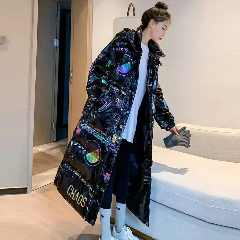 Long Sequin Trench Coat, Statement Embellished Duster Jacket with Belted Waist and Full-Length Silhouette, Glamorous Evening Outerwear