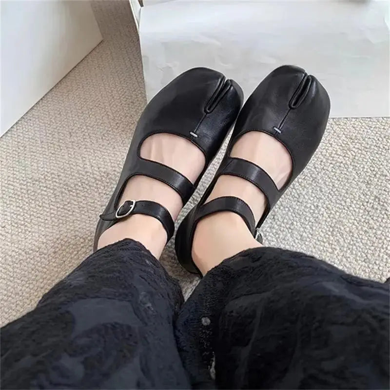 Mary Jane Flat Shoes | Double Strap Loafers | Casual Buckle Ballet Flats for Everyday Wear