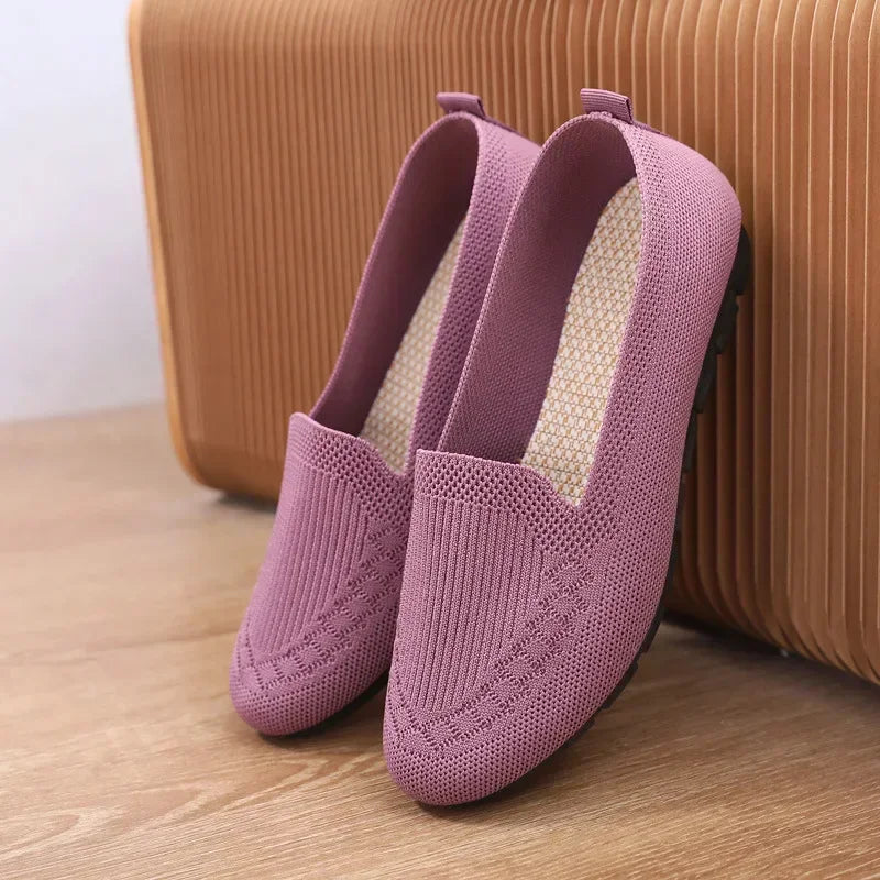 Knit orthopaedic Loafers | Comfortable Slip-On Walking Shoes | Lightweight Casual Ballet Flats