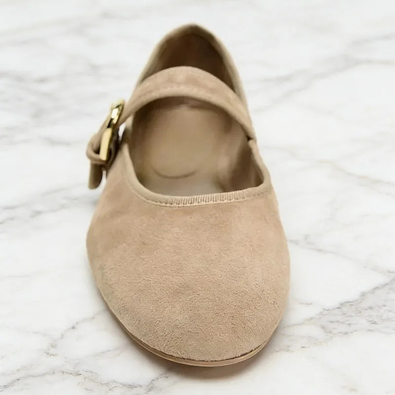Mary Jane Flats | Round Toe Buckle Shoes | Classic Low Heel Casual Dress Flats