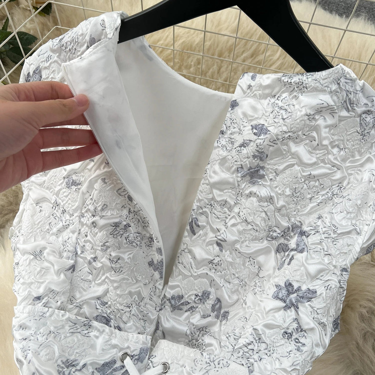 Floral Midi Dress – Short Sleeve Fit and Flare Dress with Round Neck, Defined Waist, Button Front and Full Flared Skirt for Weddings & Events