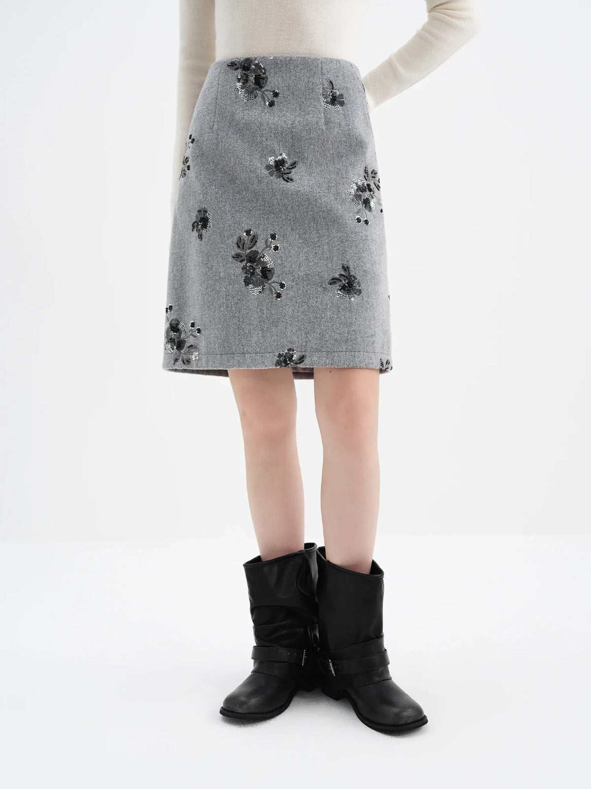 High Waisted Floral Mini Skirt A Line Pencil Skirt Knee Length Straight Fit Printed Casual Preppy Vintage Style