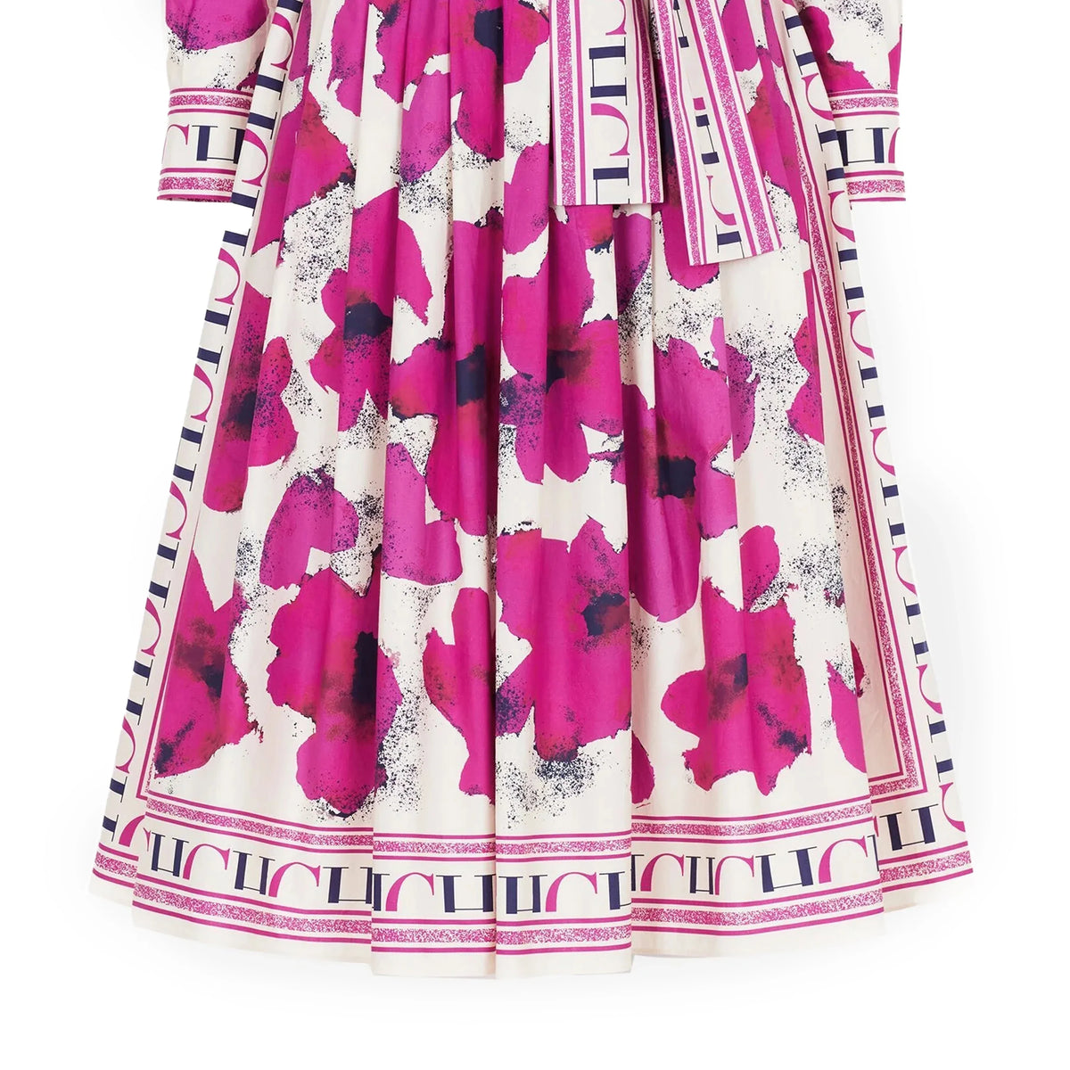 Floral Shirt Midi Dress – Long Sleeve Button Front Dress with Belted Waist, Collared Neck and Flared Skirt for Brunch, Vacations & Events