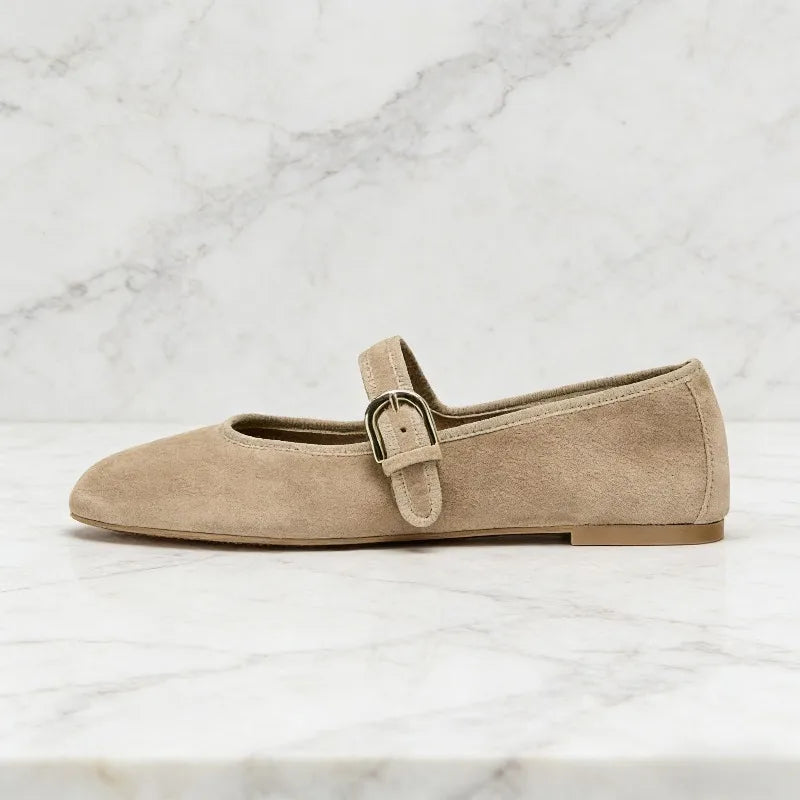 Mary Jane Flats | Round Toe Buckle Shoes | Classic Low Heel Casual Dress Flats