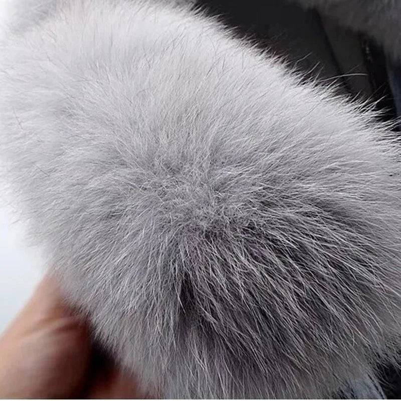 Faux Fur Trim Denim Jacket, Cropped Hooded Jacket with Plush Collar and Cuffs, Casual Winter Outerwear