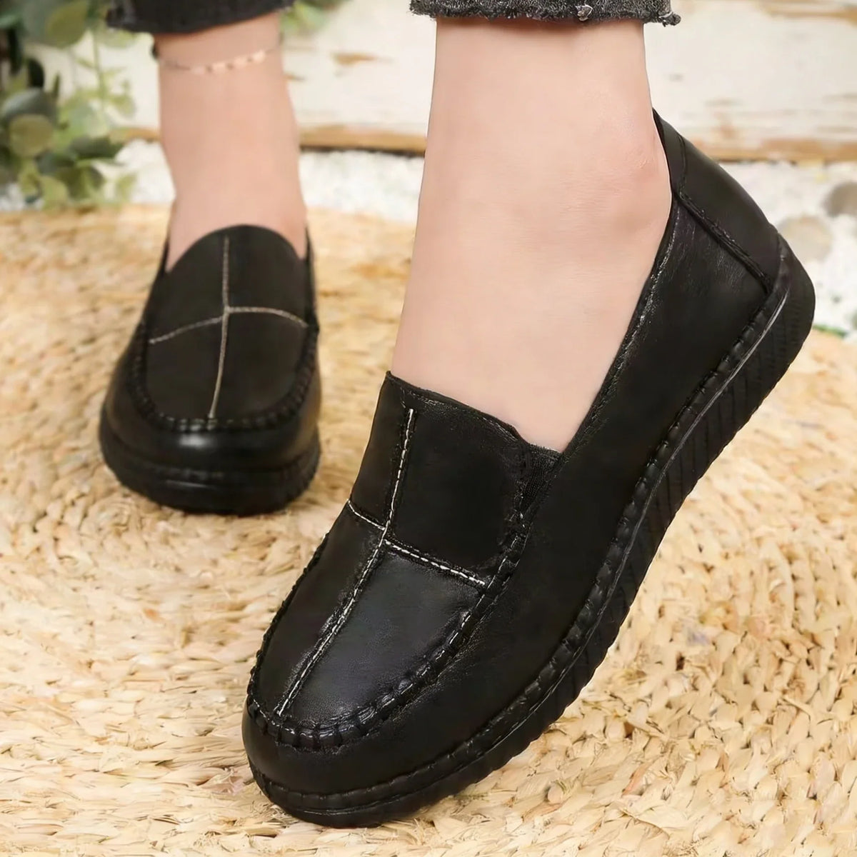 Comfort orthopaedic Loafers | Slip-On Walking Shoes | Chunky Platform Casual Dress Flats