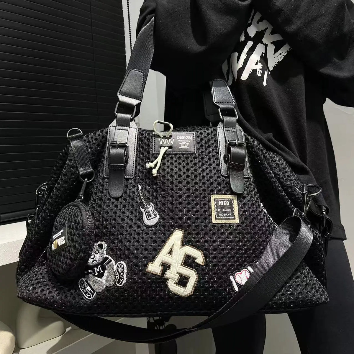 Embellished Boston Handbag, Studded Mini Satchel Purse with Decorative Charms, Top Handle Shoulder & Crossbody Bag for Casual Everyday Style