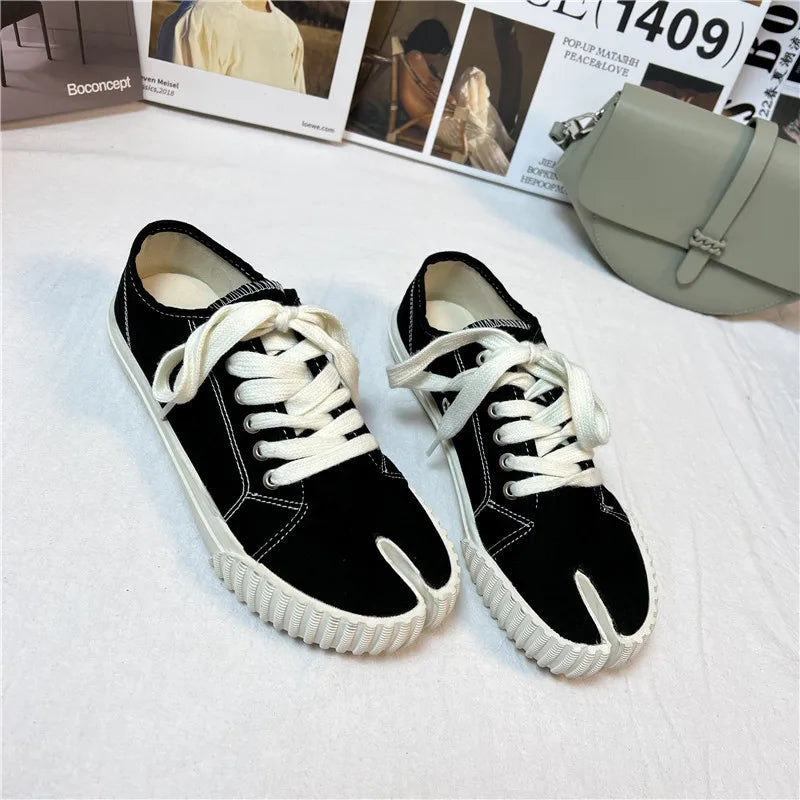 Lace-Up Sneakers | Round Toe Casual Walking Shoes | Comfortable Everyday Platform Sneakers