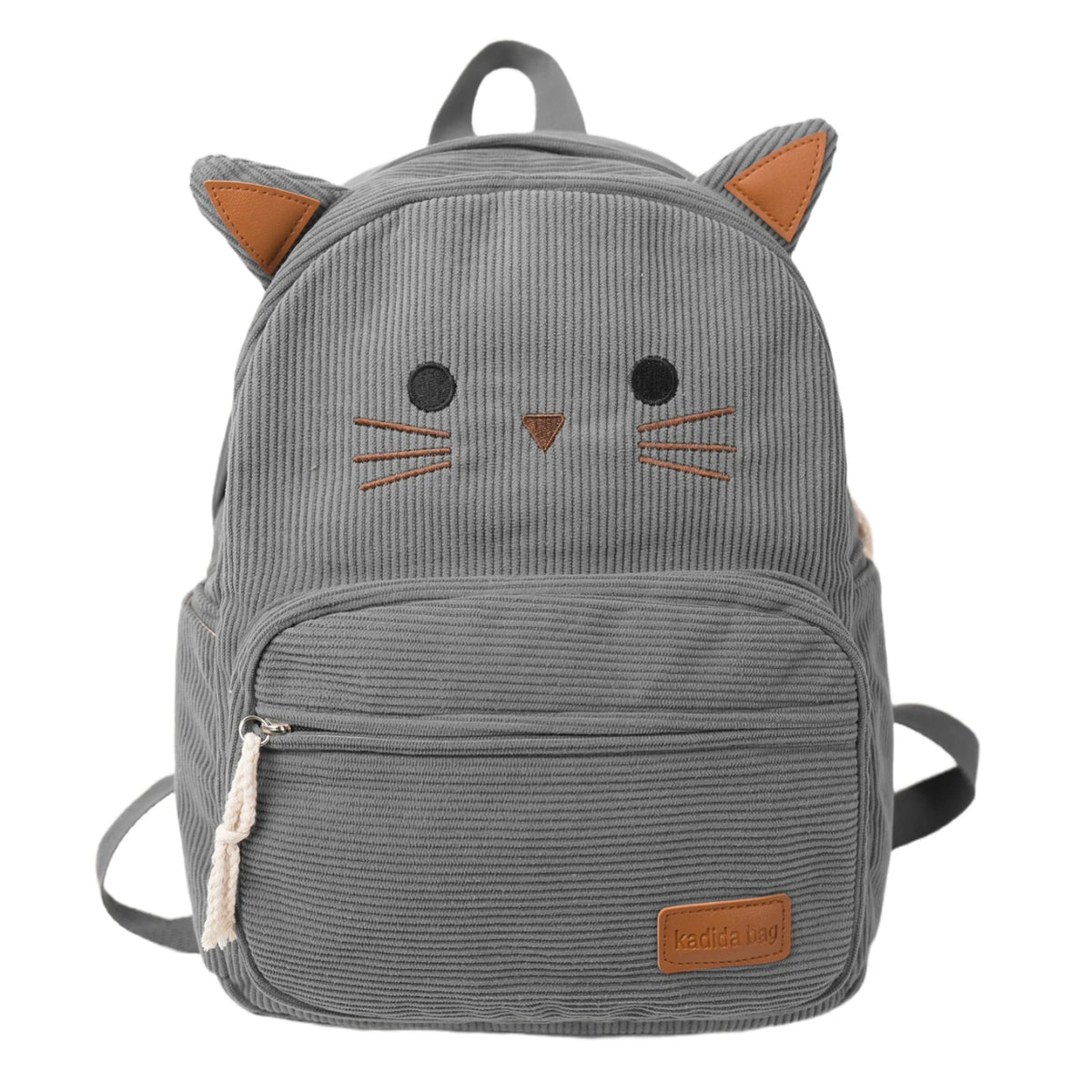 Cute Cat Backpack, Adorable Animal Face School Bag with Adjustable Padded Straps, Casual Daypack for School, Travel & Everyday Use