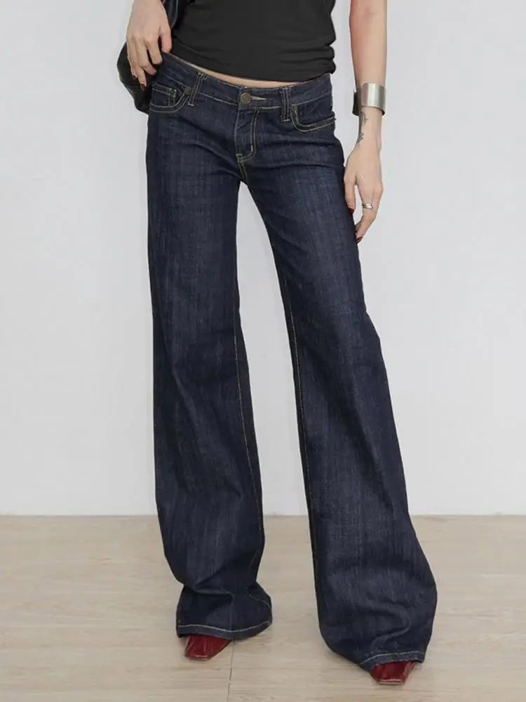 High Waisted Flare Jeans Bootcut Denim Pants Slim Fit Bell Bottom Trousers Full Length Retro Streetwear Casual