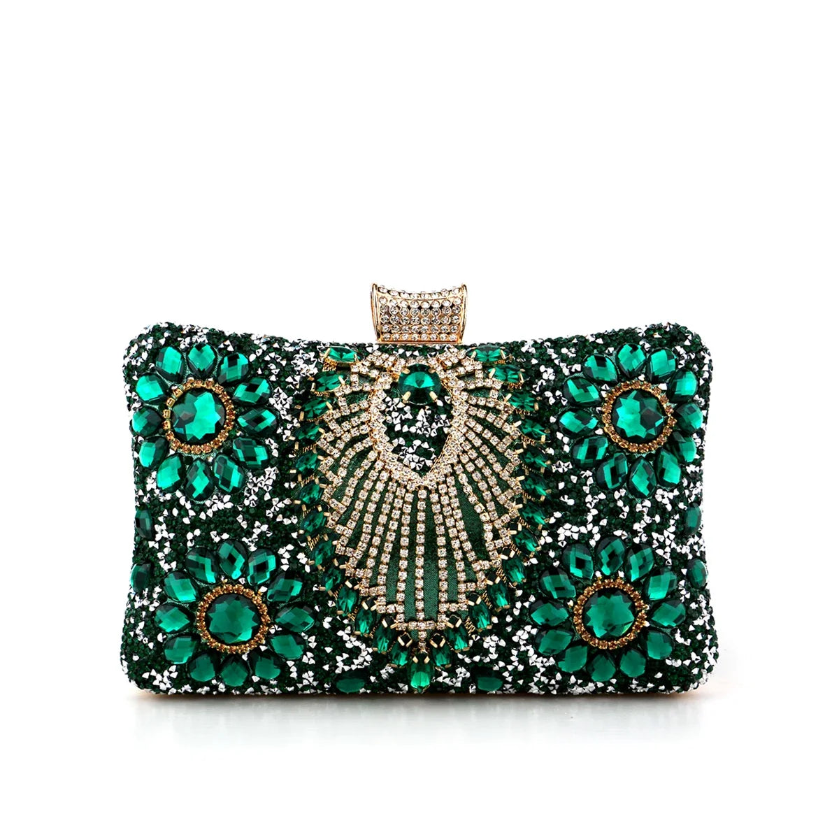 Beaded Evening Clutch Bag, Ornate Embellished Handbag with Intricate Floral Design, Elegant Frame Purse for Weddings, Parties & Formal Events