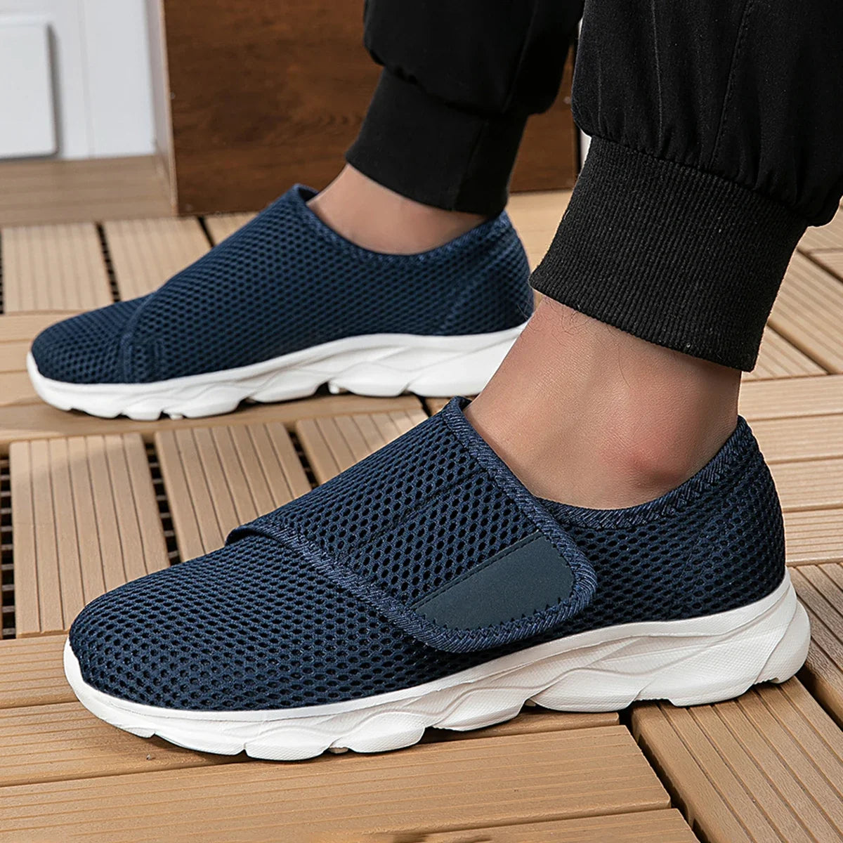 Slip-On orthopaedic Walking Sneakers | Lightweight Knit Athletic Shoes | Comfortable Casual Everyday Sneakers