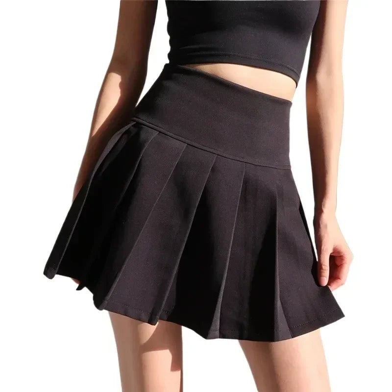 High Waisted Pleated Mini Skirt A Line Tennis Skirt Flared Skater Skirt Preppy Y2K Casual Party School Style