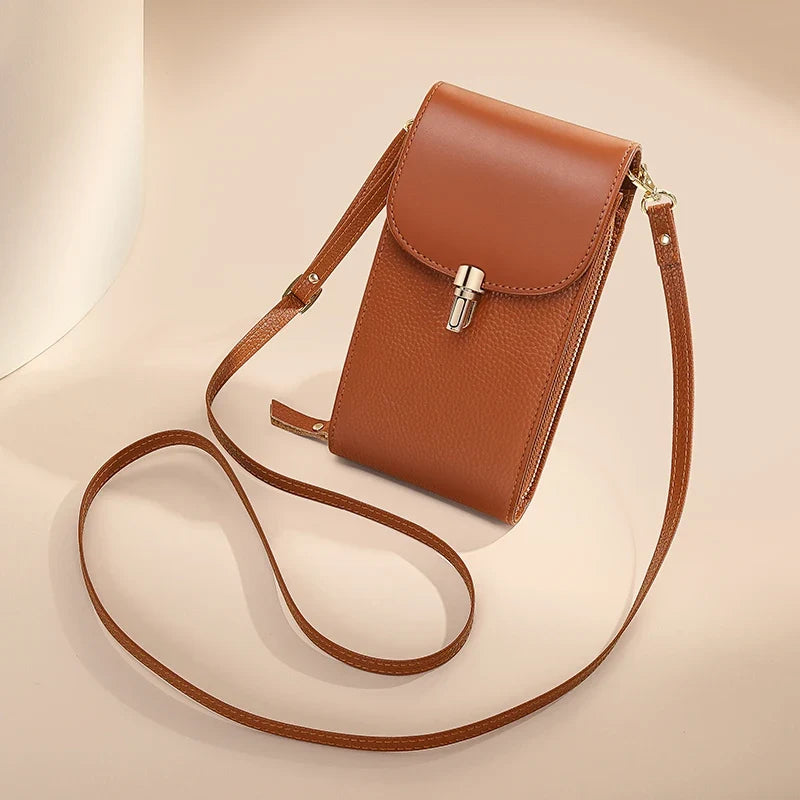 Women's Mini Crossbody Bag, Small Leather Cell Phone Purse, Compact Shoulder Bag with Adjustable Strap for Travel & Everyday Use