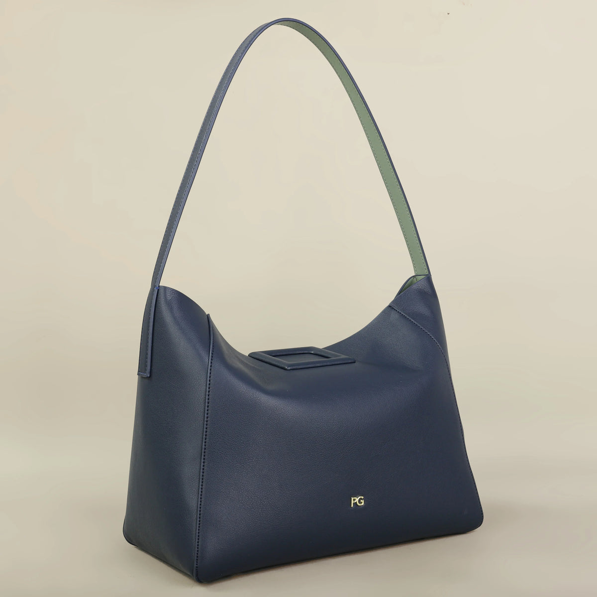 Minimalist Hobo Shoulder Bag, Sleek Crescent Handbag with Long Strap, Soft Structured Purse for Work, Shopping, Travel & Everyday Use