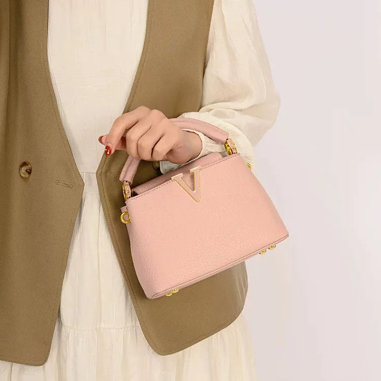 Structured Top Handle Handbag, Elegant Minimalist Satchel with Adjustable Shoulder Strap, Chic Everyday Purse for Work, Dates, Shopping & Travel