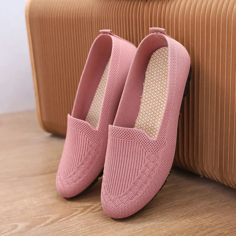 Knit orthopaedic Loafers | Comfortable Slip-On Walking Shoes | Lightweight Casual Ballet Flats