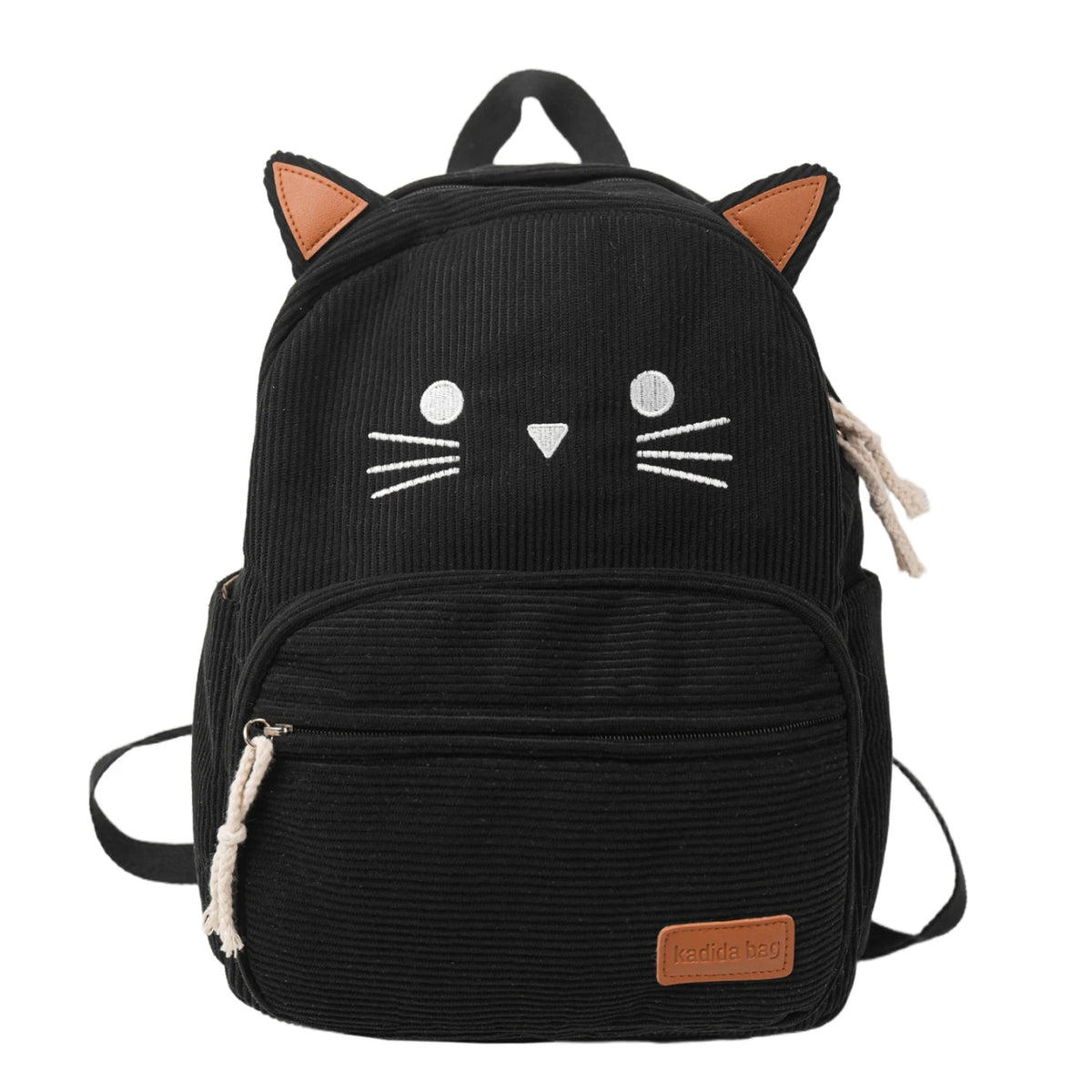 Cute Cat Backpack, Adorable Animal Face School Bag with Adjustable Padded Straps, Casual Daypack for School, Travel & Everyday Use