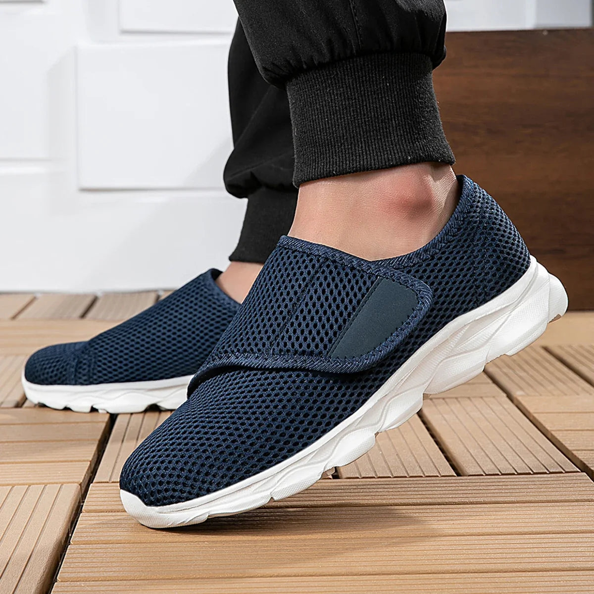 Slip-On orthopaedic Walking Sneakers | Lightweight Knit Athletic Shoes | Comfortable Casual Everyday Sneakers