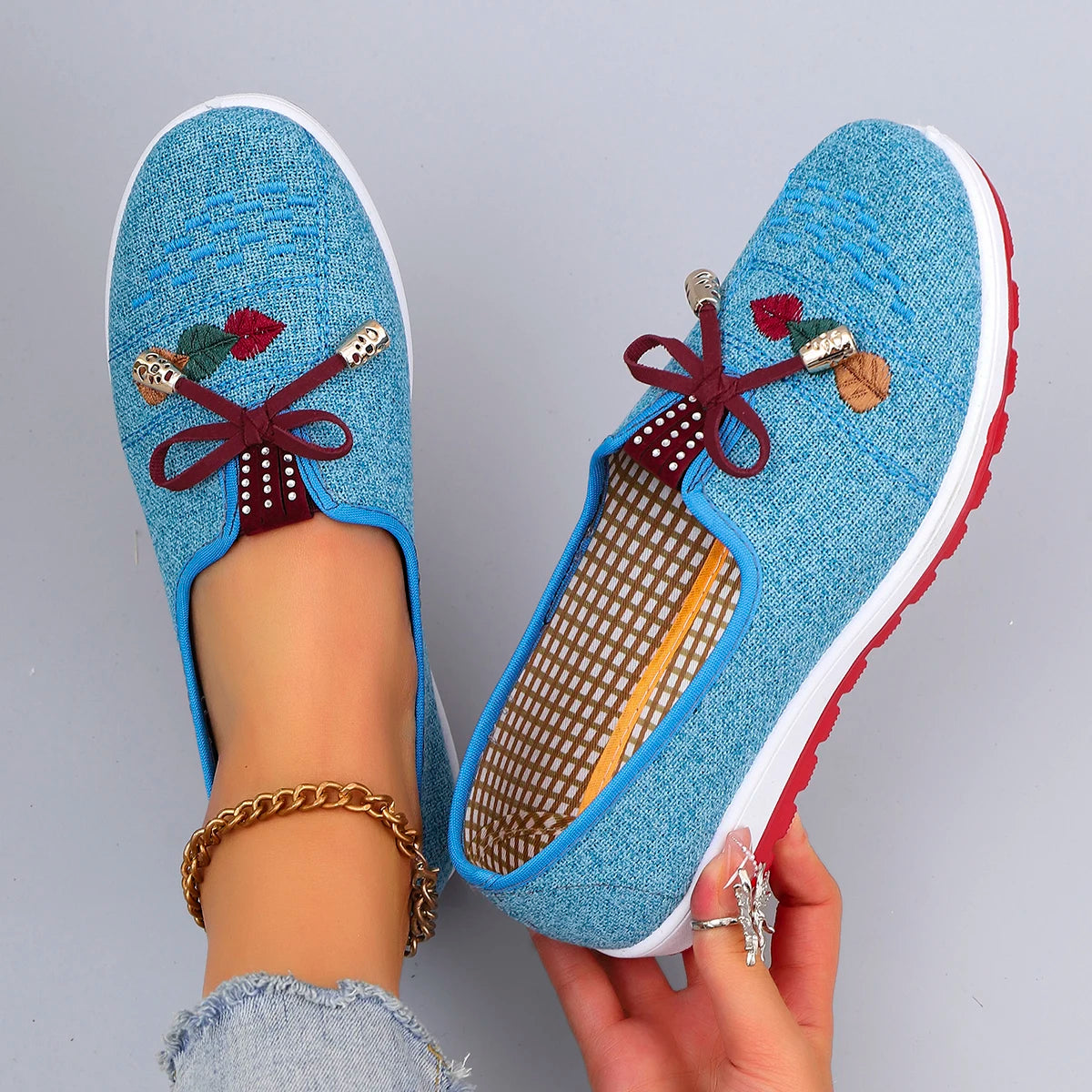 Bow Wedge Sneakers | Casual Lace Up Platform Shoes | Comfortable Slip On Walking Shoes