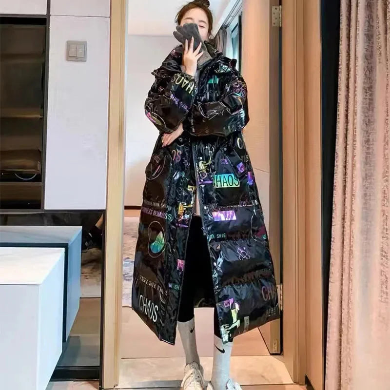 Long Sequin Trench Coat, Statement Embellished Duster Jacket with Belted Waist and Full-Length Silhouette, Glamorous Evening Outerwear
